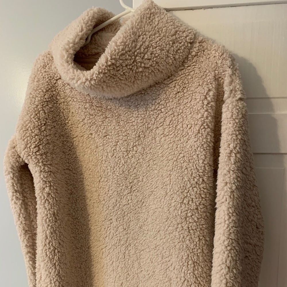 Light pink cowl neck Sherpa